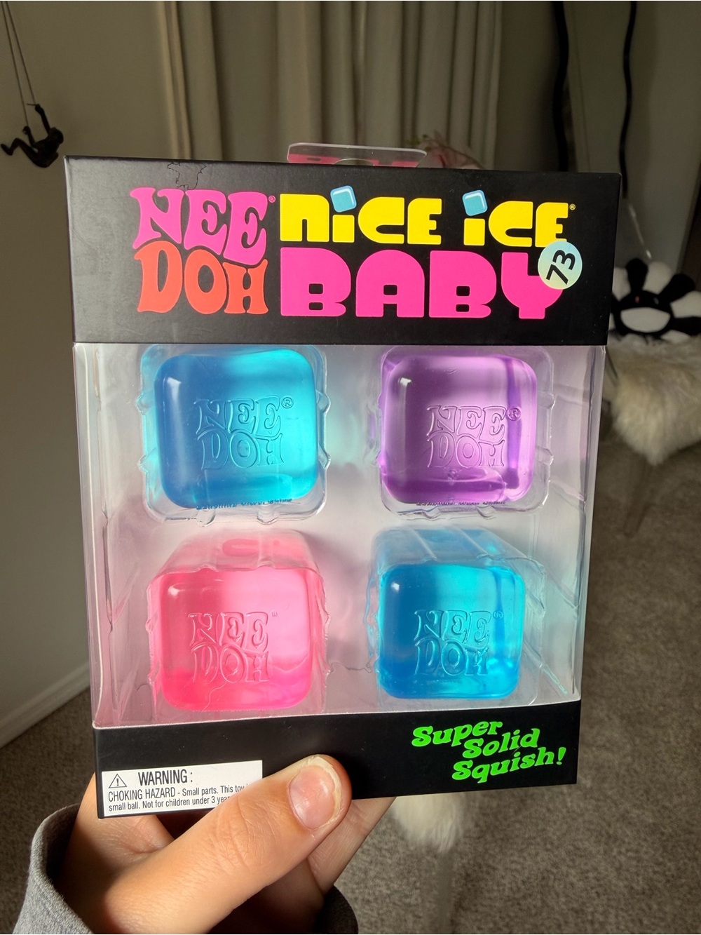 Nice Ice Baby 4-Pack Colorful Squish Toys - Pink, Purple, Blue, Teal NEEDOHS
